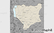 Shaded Relief 3D Map of Nassa, darken, desaturated