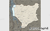 Shaded Relief 3D Map of Nassa, darken