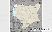 Shaded Relief 3D Map of Nassa, darken, semi-desaturated