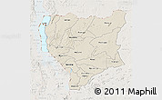 Shaded Relief 3D Map of Nassa, lighten