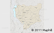 Shaded Relief 3D Map of Nassa, lighten, semi-desaturated