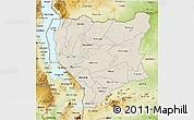 Shaded Relief 3D Map of Nassa, physical outside