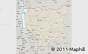 Shaded Relief 3D Map of Nassa, semi-desaturated