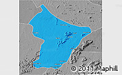 Political 3D Map of Cuamba, desaturated