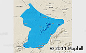 Political 3D Map of Cuamba, shaded relief outside