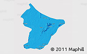 Political 3D Map of Cuamba, single color outside