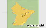 Savanna Style 3D Map of Cuamba, single color outside