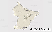 Shaded Relief 3D Map of Cuamba, cropped outside