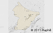 Shaded Relief 3D Map of Cuamba, lighten, desaturated