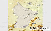 Shaded Relief 3D Map of Cuamba, physical outside