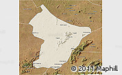 Shaded Relief 3D Map of Cuamba, satellite outside