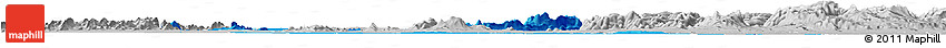 Political Horizon Map of Cuamba, lighten, desaturated