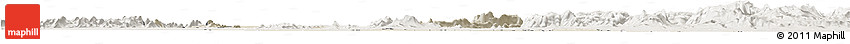 Shaded Relief Horizon Map of Cuamba, lighten