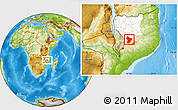 Physical Location Map of Cuamba, highlighted parent region