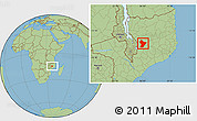 Savanna Style Location Map of Cuamba