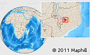 Shaded Relief Location Map of Cuamba