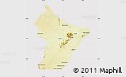 Physical Map of Cuamba, cropped outside