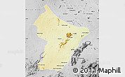 Physical Map of Cuamba, desaturated