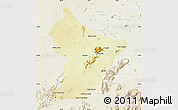 Physical Map of Cuamba, lighten