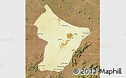 Physical Map of Cuamba, satellite outside
