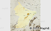 Physical Map of Cuamba, semi-desaturated
