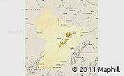 Physical Map of Cuamba, shaded relief outside