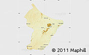 Physical Map of Cuamba, single color outside