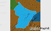 Political Map of Cuamba, darken
