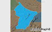 Political Map of Cuamba, darken, semi-desaturated