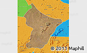 Satellite Map of Cuamba, political outside