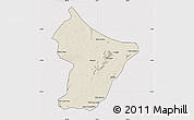 Shaded Relief Map of Cuamba, cropped outside