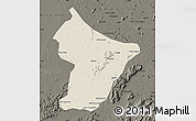 Shaded Relief Map of Cuamba, darken