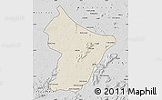 Shaded Relief Map of Cuamba, desaturated
