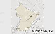 Shaded Relief Map of Cuamba, lighten, semi-desaturated
