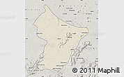 Shaded Relief Map of Cuamba, semi-desaturated
