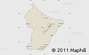 Shaded Relief Map of Cuamba, single color outside