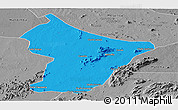 Political Panoramic Map of Cuamba, desaturated