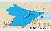 Political Panoramic Map of Cuamba, lighten
