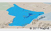 Political Panoramic Map of Cuamba, lighten, semi-desaturated