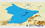 Political Panoramic Map of Cuamba, physical outside