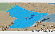 Political Panoramic Map of Cuamba, semi-desaturated