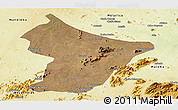 Satellite Panoramic Map of Cuamba, physical outside