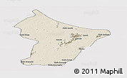 Shaded Relief Panoramic Map of Cuamba, cropped outside