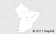 Silver Style Simple Map of Cuamba, cropped outside