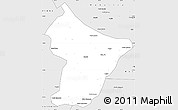 Silver Style Simple Map of Cuamba