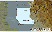 Physical 3D Map of Licincha, darken