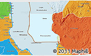 Physical 3D Map of Licincha, political outside
