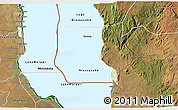 Physical 3D Map of Licincha, satellite outside
