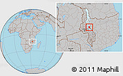 Gray Location Map of Licincha