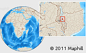 Shaded Relief Location Map of Licincha